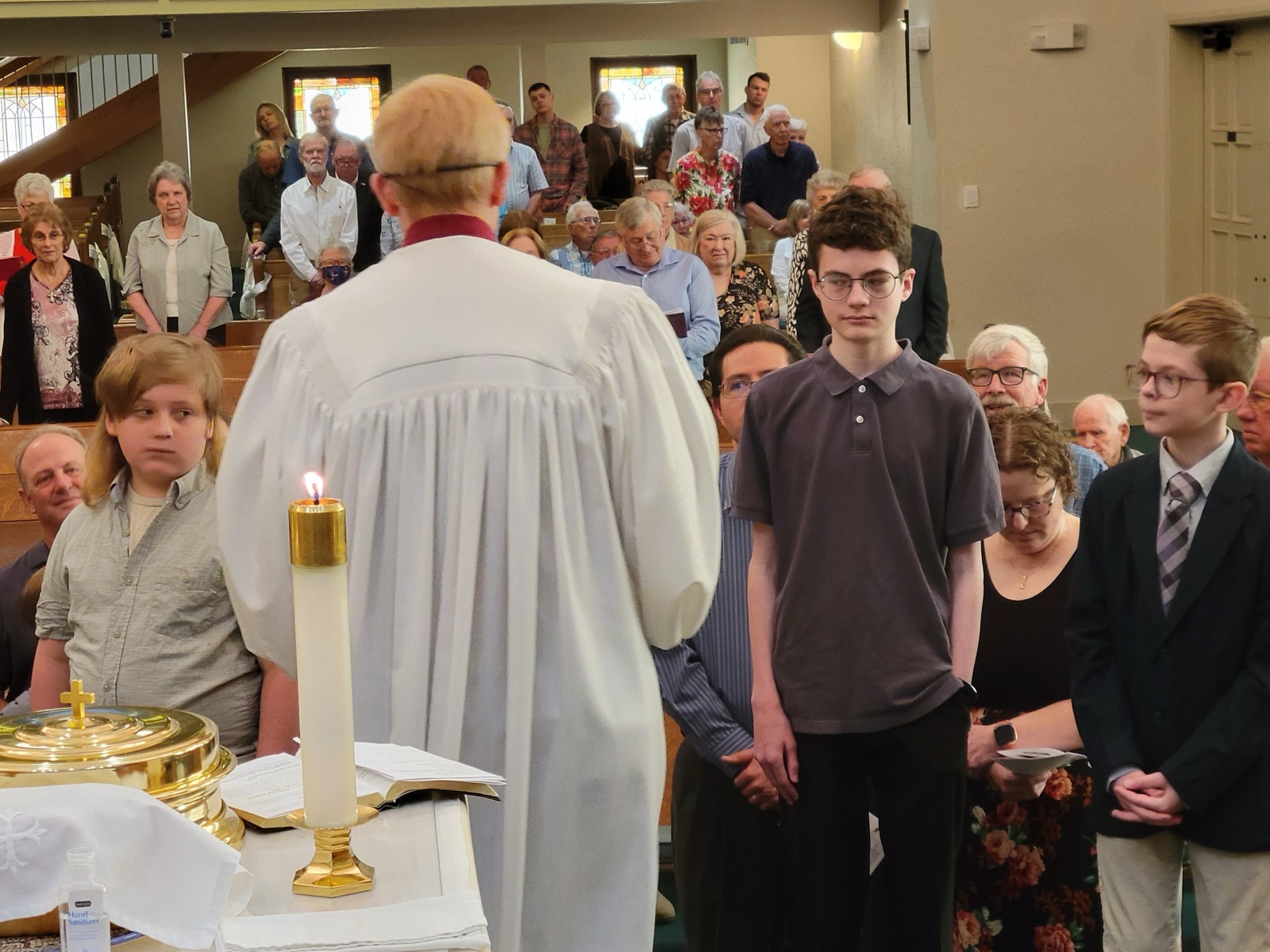 Inside the historic sanctuary at First United Methodist Church, Ponca City
